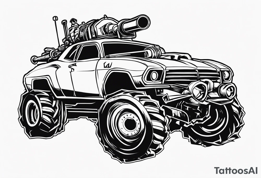 Mad max furiosa  Octoboss war rig die eternal traditional tattoo idea