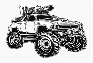 Mad max furiosa  Octoboss war rig die eternal traditional tattoo idea