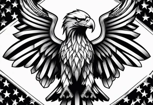 American flag eagle tattoo idea