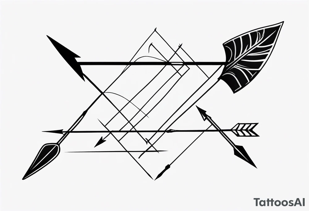 arrow and bow tattoo idea