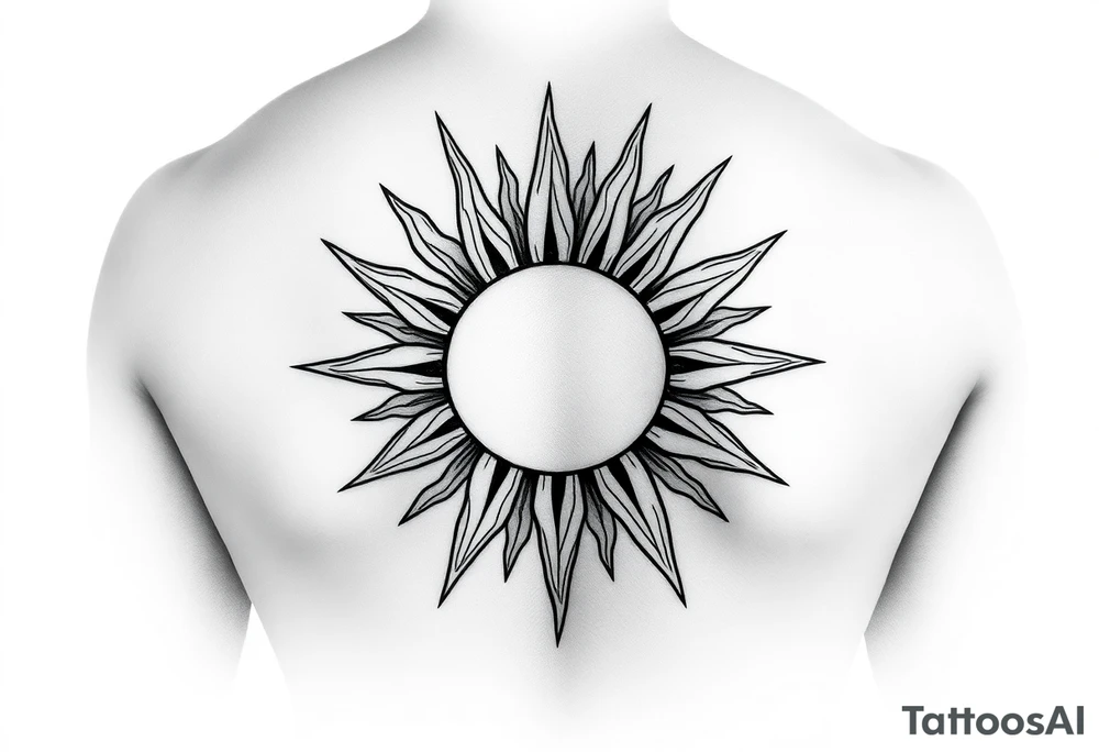 Sun on the water line simple tattoo tattoo idea