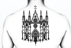 Gothic cathedral tattoo idea