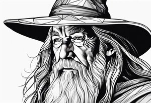 Realistic Gandalf tattoo idea