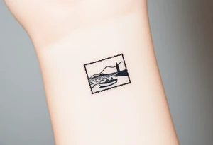 A postage stamp of Benidorm tattoo idea