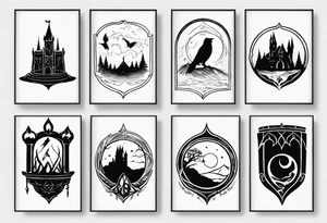 Lord of the rings and Harry Potter movie mashup. Small and very simple. tattoo idea