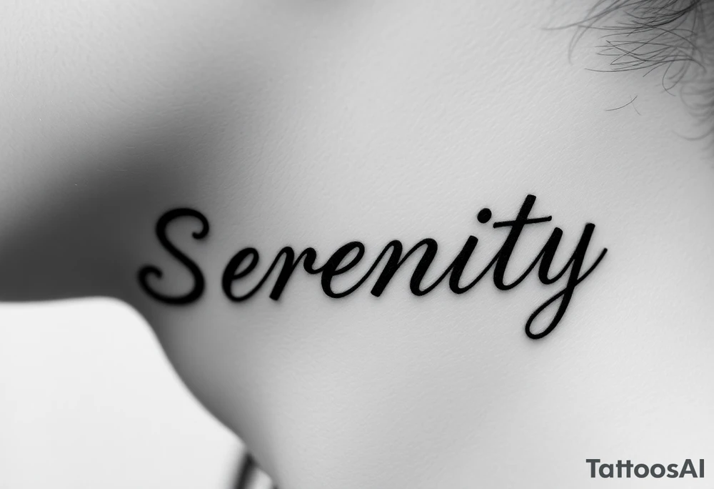 Serenity tattoo idea