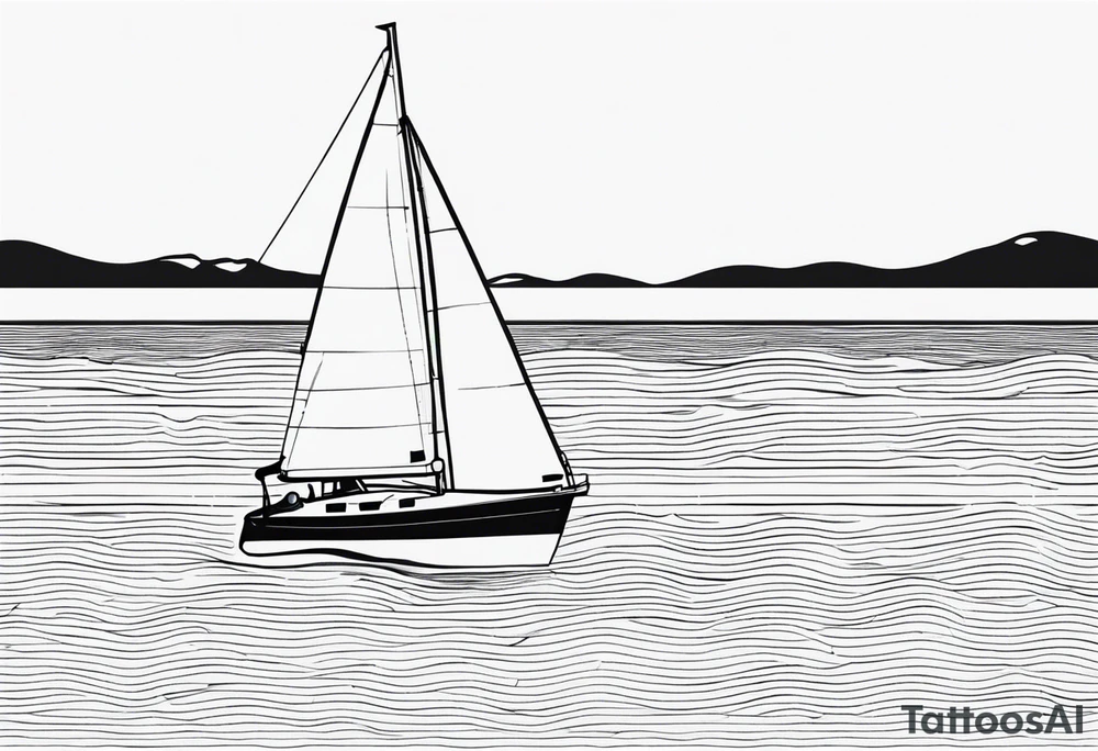 Cal 40 sailboat tattoo idea