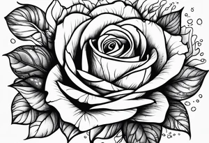 rose raining petals tattoo idea
