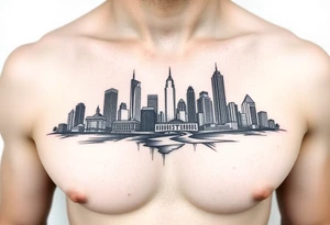 Houston texas skyline tattoo idea