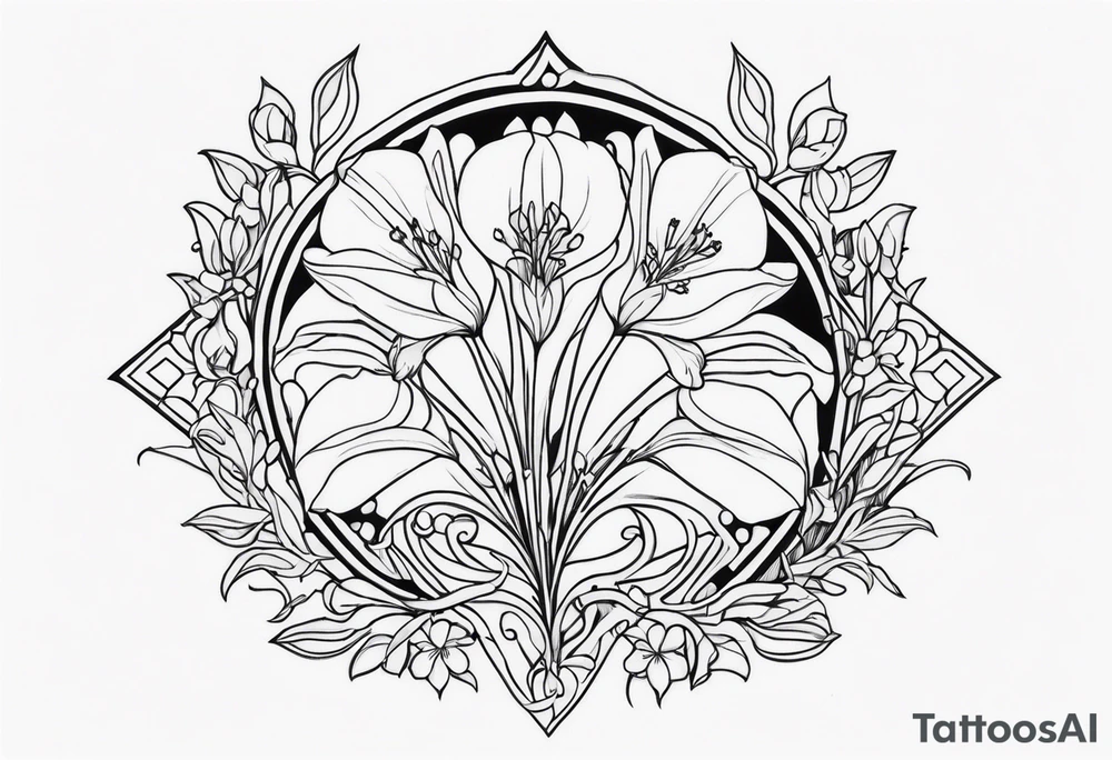 Native bluebell tattoo idea