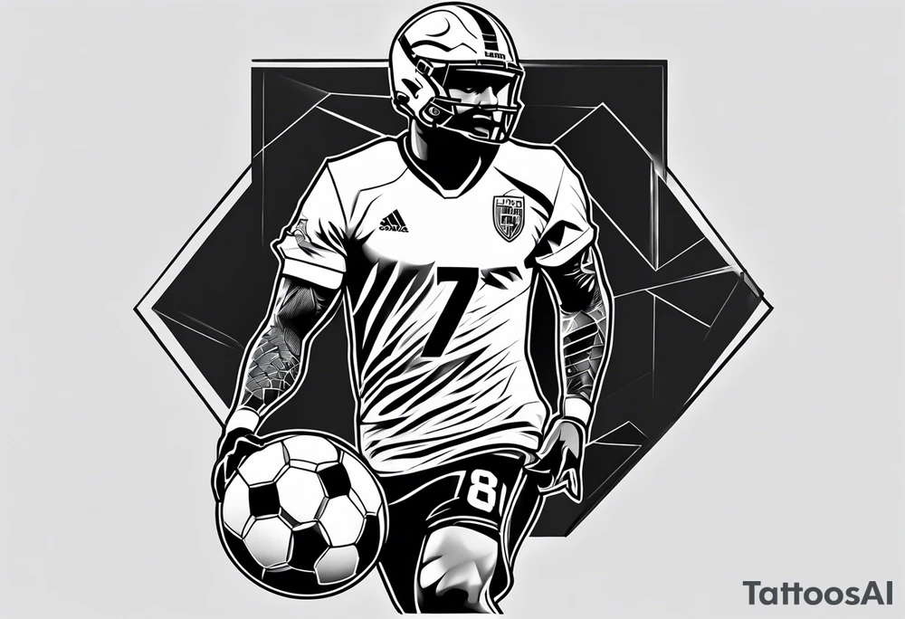 Football player tattoo idea