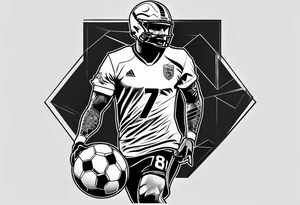 Football player tattoo idea