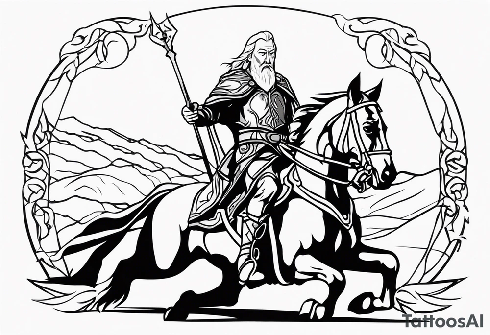 Lord of the Rings 
King Theoden forth Erolingas charge tattoo idea