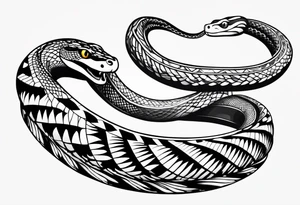 snake helix tattoo idea