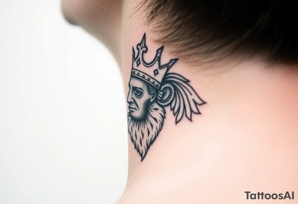 patriarch kiril head on the front of neck but in a way where it wont age poorly tattoo idea