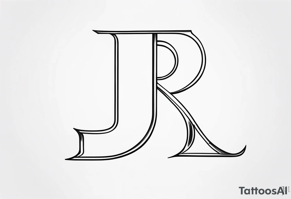 J and R letter tattoo tattoo idea