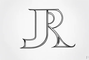 J and R letter tattoo tattoo idea