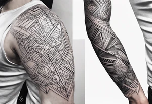 tecnologico linhas finas tattoo idea