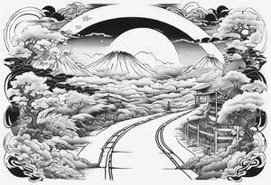 “I took another step, as I walk out the door on this endless road behind me” tattoo idea
