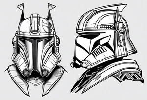 Captain Rex, Pistols drawn, Phoenix Squadron Helmet, Ahsoka Tano tattoo idea