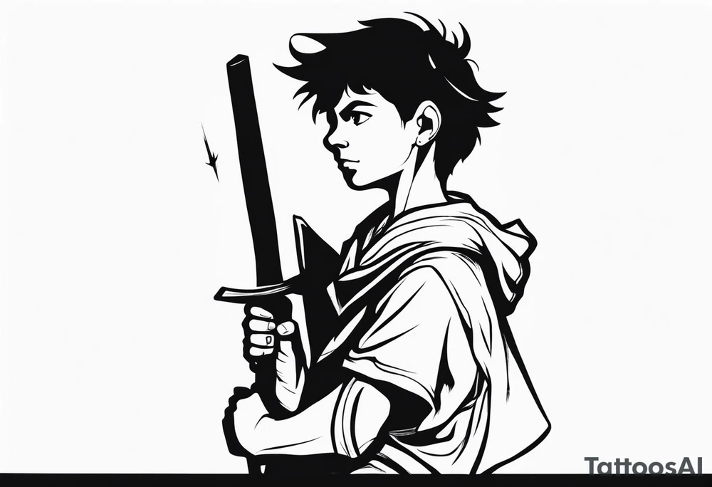 A shepherd boy who is fearful tattoo idea