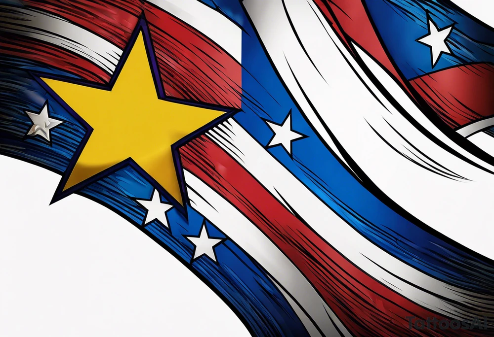 Venezuela letters with the flag color tattoo idea