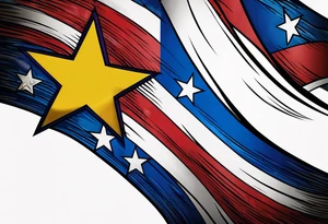 Venezuela letters with the flag color tattoo idea