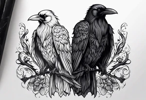 Raven and grim reaper sythe tattoo idea