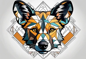 African wild dog tattoo idea