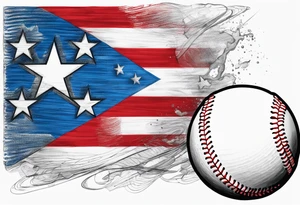 Puerto rico flag and baseball with jersey #2 tattoo idea