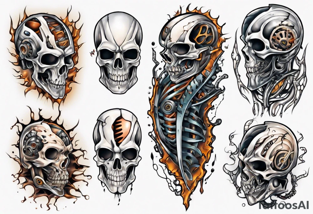 ripped skin tattoo idea