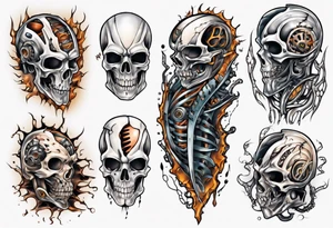 ripped skin tattoo idea