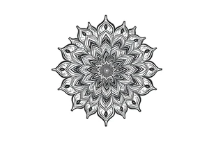 long mandala with ancient rhyme tattoo idea