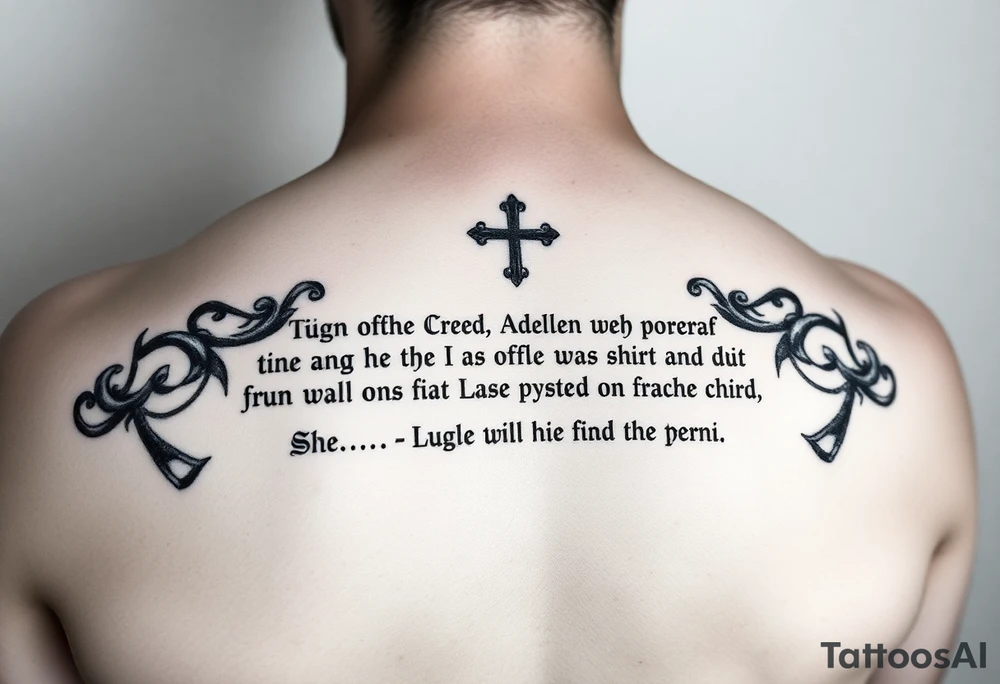 Lutheran, American, German, Apostles Creed tattoo idea