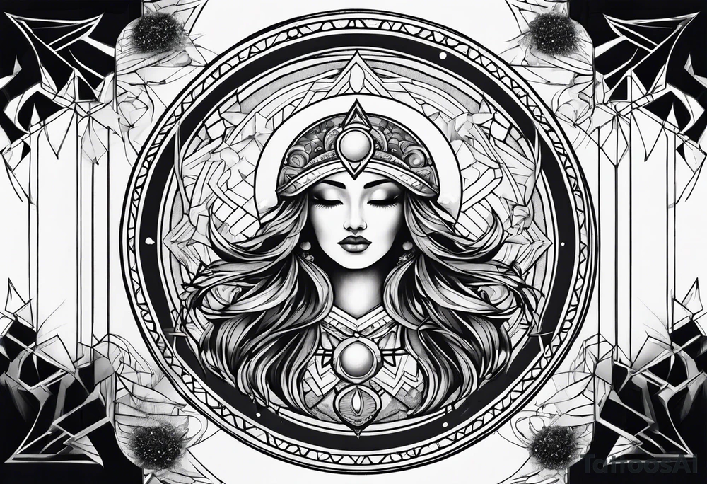sacred moon tattoo idea