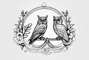 Libra, 1995, owls, growth tattoo idea