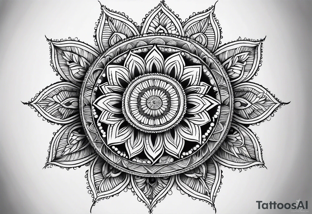 Mandala full arm tattoo idea
