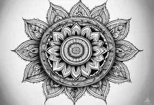 Mandala full arm tattoo idea