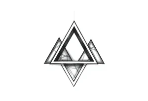 I want three triangles that overlap each other tattoo idea