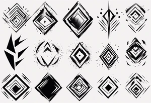 Brush stroke tattoo idea