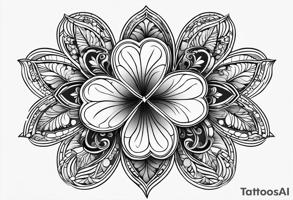 four-leaf clover tattoo idea