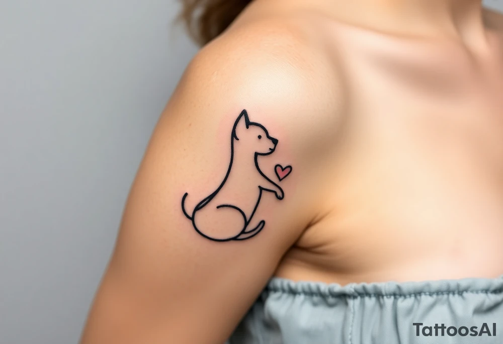 Pet love tattoo idea