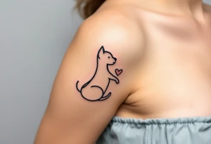 Pet love tattoo idea