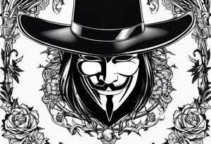 v for vendetta, mask only tattoo idea
