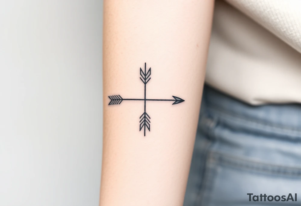 Realistic arrow tattoo idea