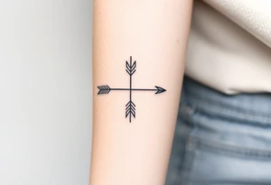 Realistic arrow tattoo idea