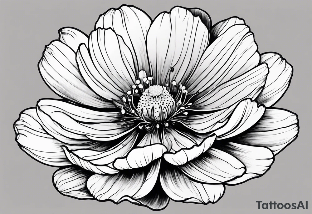 cosmos flower tattoo idea
