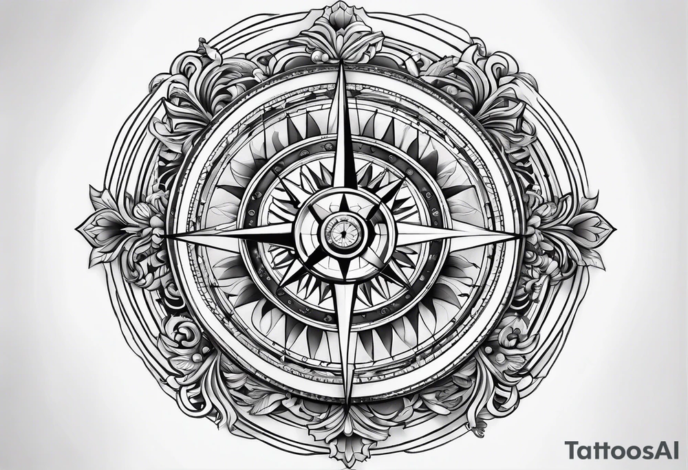 The Calabrian region with a compass tattoo idea