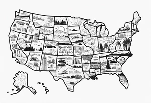 Roadtrip trough California on a Map.
Stops are: San Francisco, Yosemite Park, Death Valley, Las Vegas, Grand Canyon, Joshua Tree, Los Angeles and San Diego.
Erase all the other streets tattoo idea