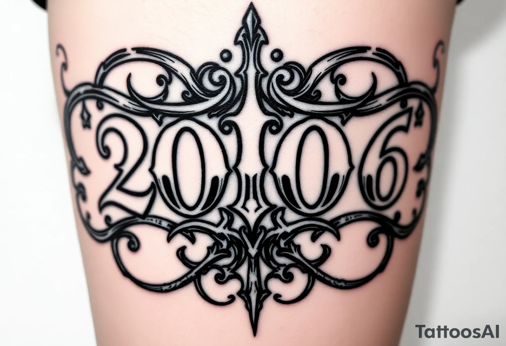30 12 2006 in Roman numeraos gothic style for men tattoo idea